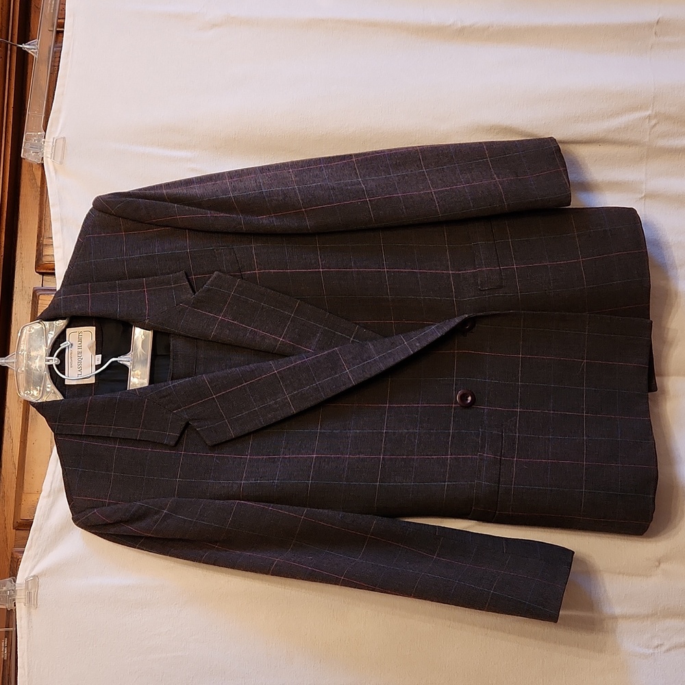 Classique Habits Vintage Jacket. Gray/multi. Size 6